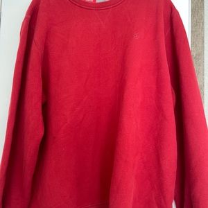 Red men’s Izod sweatshirt.